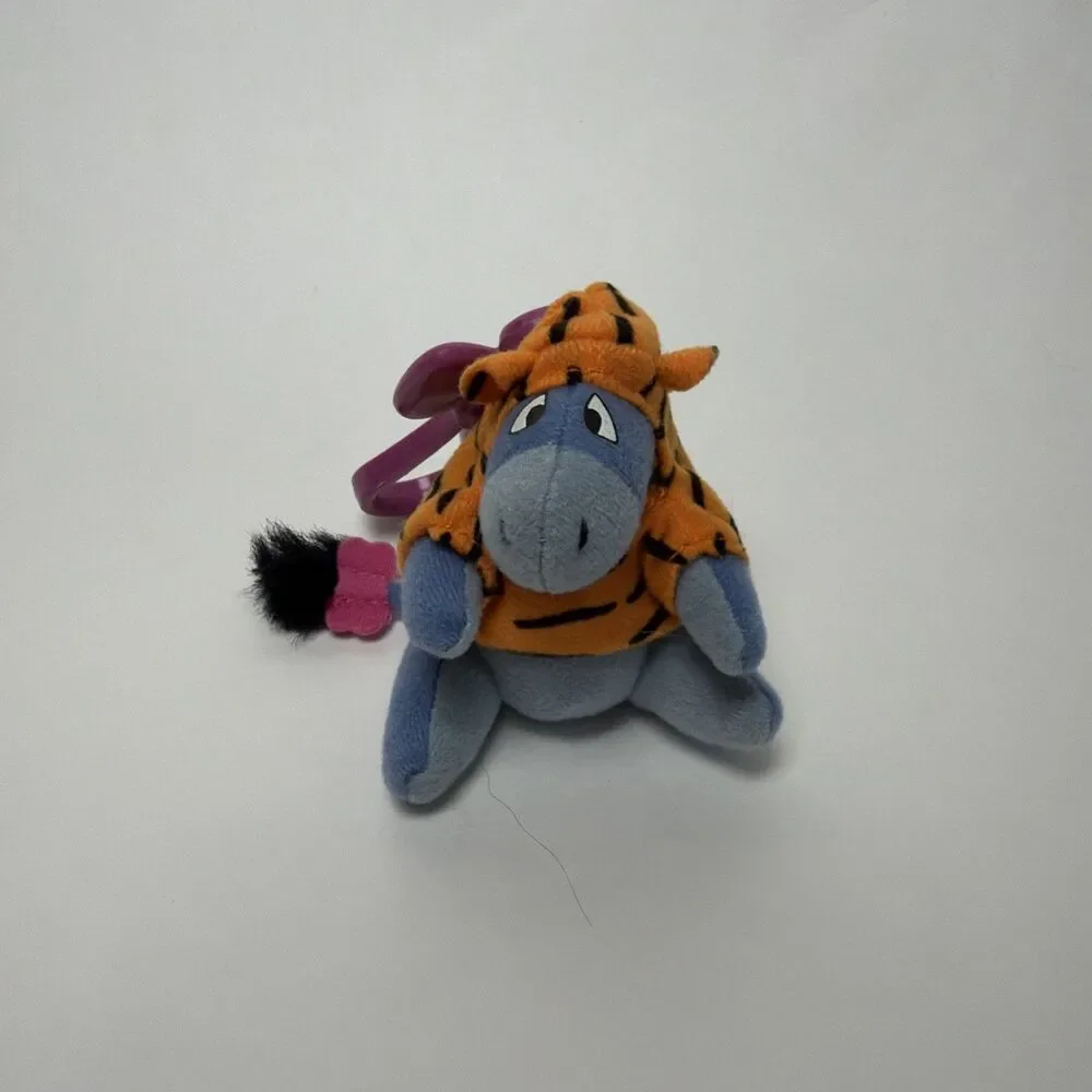 3 Disney Character Plush Clip On & Keychain, Stitch,Pluto & Eeyore